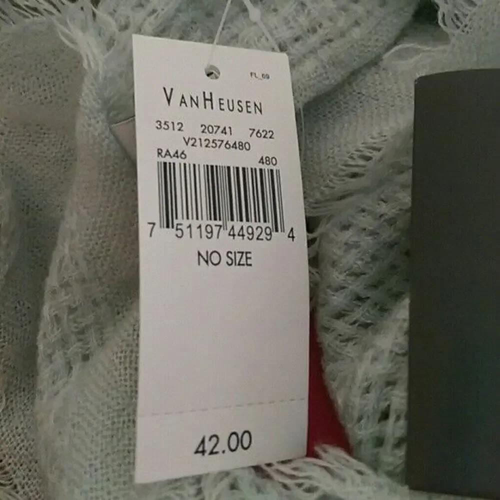Van Heusen Light Green Square Scarf - New
